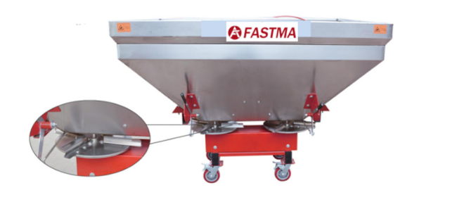 Двухдисковый разбрасыватель удобрений из нержавеющей стали